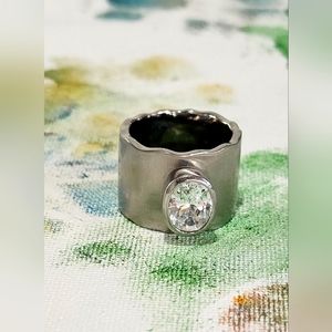 Ring, Stainless CZ